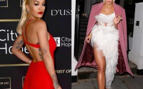Rita Ora diện váy xẻ bạo trình diễn cuốn hút