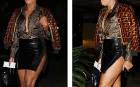 Sao đồng tính EJ Johnson diện váy xẻ cao ra phố