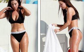 Tulisa khoe dáng nóng bỏng bên bể bơi