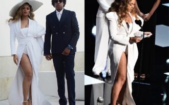 Beyonce trẻ đẹp với váy trắng sexy