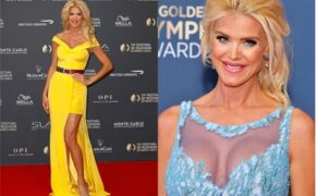Victoria Silvstedt bốc lửa với váy xuyên thấu