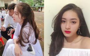 Lại xuất hiện “thiên thần áo dài trắng” có góc nghiêng đẹp như tạc tượng