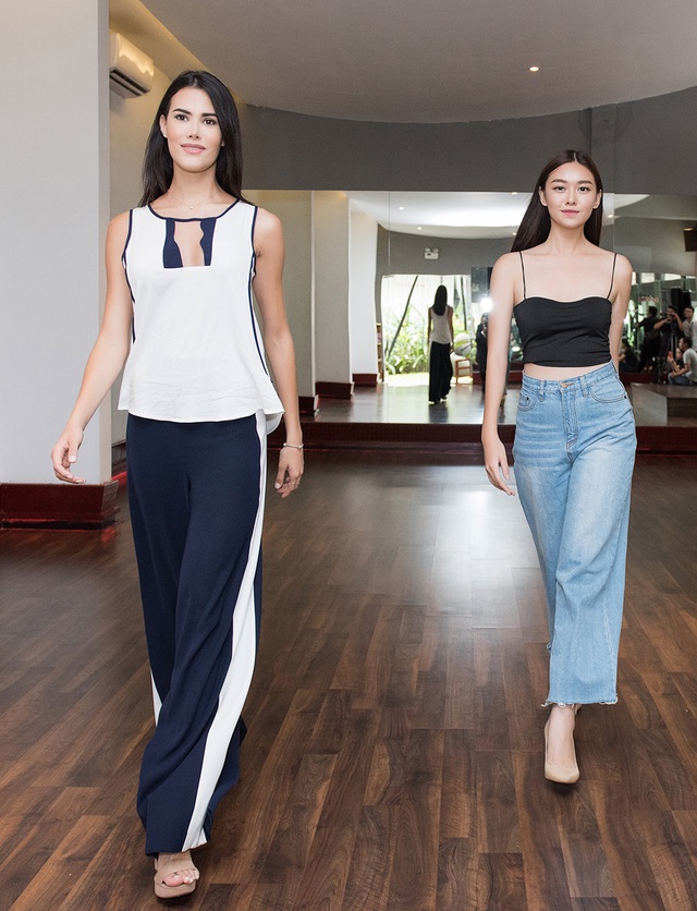 Hoa hậu Quốc tế Mariem Velazco tận tình hướng dẫn Tường San catwalk - 3