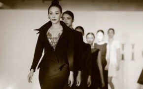 Diễn viên Phương Oanh Quỳnh búp bê làm vedette, tự tin catwalk