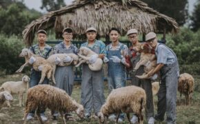 Ảnh kỷ yếu “nông trại vui vẻ” trên thảo nguyên của học sinh Nghệ An