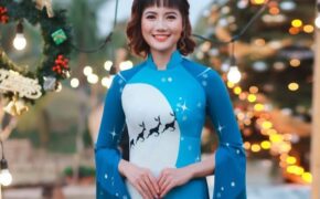 Độc đáo bộ sưu tập áo dài đón Giáng sinh