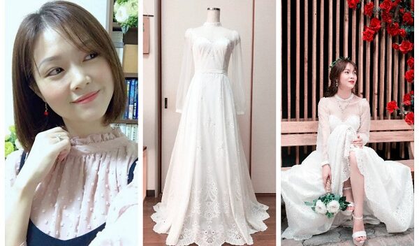 Cô gái xinh xắn dành 3 tháng tự tay may váy cưới gây “sốt” mạng