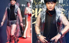 “Nhĩ Thái” Trần Chí Bằng gây sốc khi diện áo mưa trong suốt, khoe nội y trên thảm đỏ