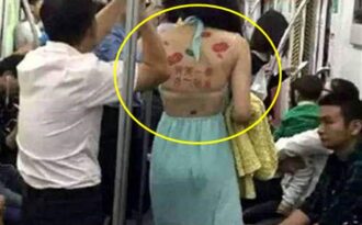 Cô gái cho thuê lưng trần để quảng cáo gây xôn xao