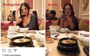 Cô gái nổi tiếng “bốc lửa” trên instagram trần tình về việc lộ ảnh thật kém sắc