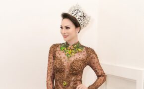 Hoa hậu Vicky Đinh gây chú ý khi diện trang phục táo bạo