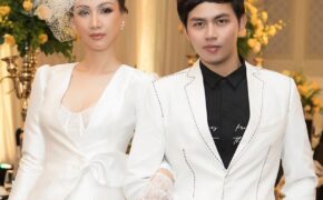 Hoa hậu Paris Vũ diện đầm trắng tinh khiết làm vedette ở show thời trang cưới