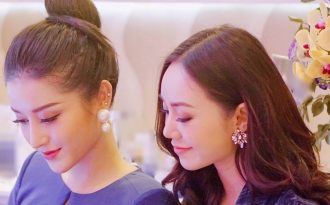 Á hậu Huyền My lấp ló khoe vòng 1, lấn át nhan sắc “em gái” “Lan cave”