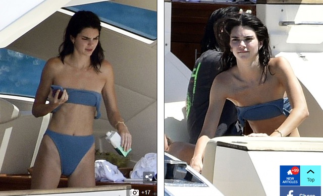 Kendall Jenner lộ vòng một siêu phẳng - 2