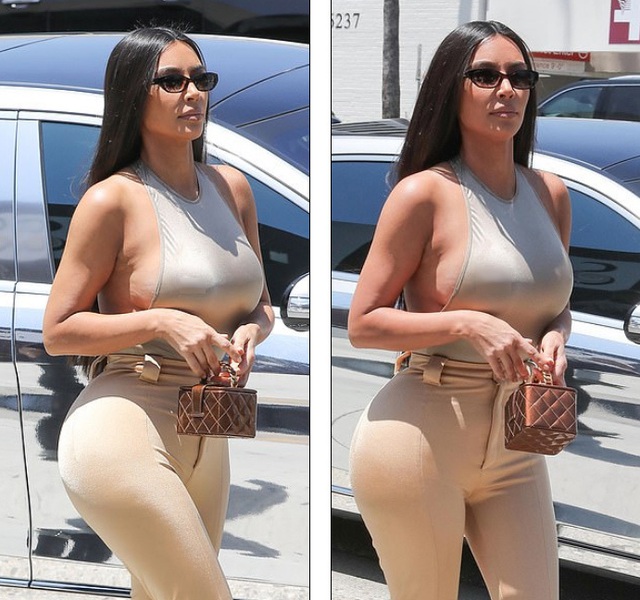 Kim Kardashian mặc táo bạo ra phố - 4