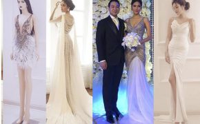 Lan Khuê dẫn đầu top sao đẹp với  4 bộ váy cưới