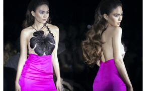 Á hậu Mâu Thuỷ không mặc nội y táo bạo trên sàn diễn