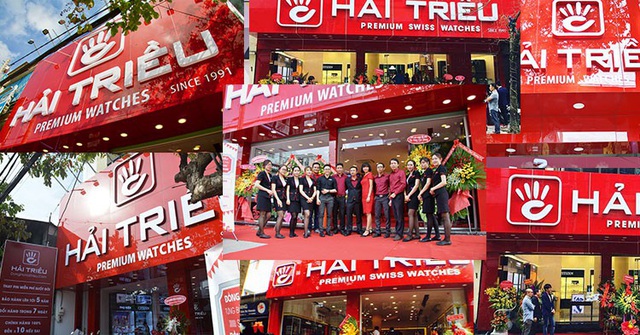 Hệ thống showroom được đầu tư bài bản của Đồng Hồ Hải Triều trưng bày thương hiệu đồng hồ Tissot