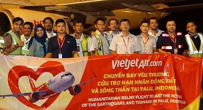 Vietjet khẩn trương hoạt động cứu trợ nạn nhân động đất – sóng thần Indonesia ngay trong đêm