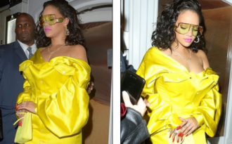 Rihanna quyến rũ với cây đồ vàng rực