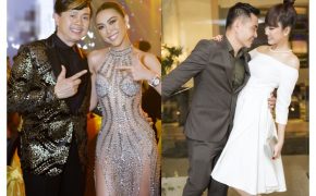 Tường Linh sexy bên Chí Tài, Trung Dũng ôm chặt “Hân Hoa hậu”