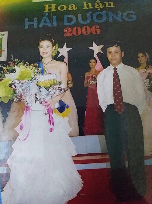 Diễn viên Thanh Hương (vai Lan cave của Quỳnh búp bê) gây bất ngờ khi khoe bức ảnh cô từng đăng quang Á hậu cuộc thi Hoa hậu Hải Dương cách đây 12 năm.