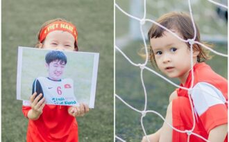 Em bé lai Canada – Việt Nam có đôi mắt giống tuyển thủ Lương Xuân Trường