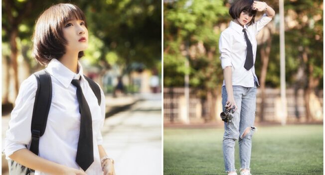 Mang phong cách tomboy, nữ sinh 17 tuổi vẫn đẹp tựa búp bê