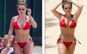 Cựu hoa hậu Anh bốc lửa với áo tắm