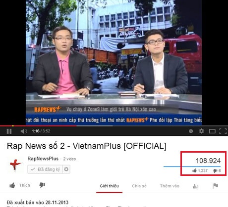 Clip thu hút hơn 100.000 lượt xem trên Youtube chỉ sau 1 ngày