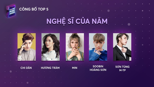 Công bố Top 5 Zing Music Awards 2017 - 1