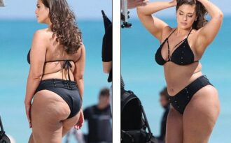 Người mẫu ngoại cỡ sexy với áo tắm