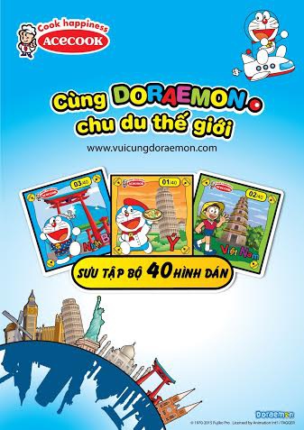 Cùng Doraemon chu du thế giới và sưu tập quà tặng hấp dẫn