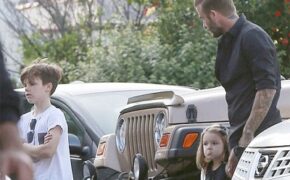 David Beckham đưa các con đi ăn