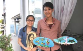 9X “biến” sỏi thành những bức tranh độc đáo