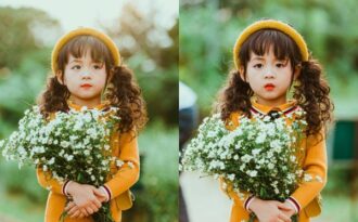 Tan chảy trong bộ ảnh bên cúc họa mi của mẫu nhí Hà Thành