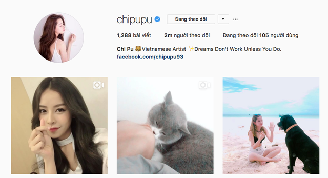 Chi Pu là nghệ sĩ Việt có nhiều theo dõi trên Instagram nhất hiện nay