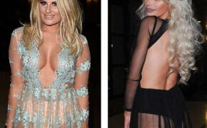 Hai người đẹp Anh bốc lửa với váy xuyên thấu