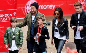 Victoria Beckham diện giày cao 14 cm đi cổ vũ con trai chạy việt dã