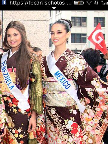 Thí sinh Hoa hậu quốc tế diện kimono duyên dáng