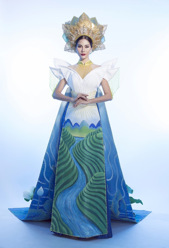 Hoàng Hạnh mang “hồ sen” lên trang phục dân tộc tại Miss Earth 2019 - 1