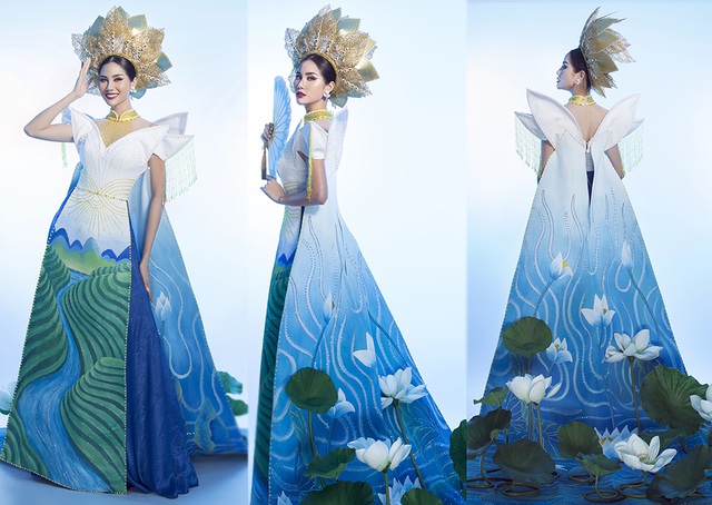 Hoàng Hạnh mang “hồ sen” lên trang phục dân tộc tại Miss Earth 2019 - 4