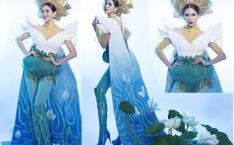 Hoàng Hạnh mang “hồ sen” lên trang phục dân tộc tại Miss Earth 2019