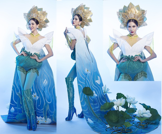 Hoàng Hạnh mang “hồ sen” lên trang phục dân tộc tại Miss Earth 2019 - 2