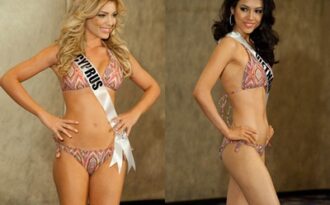 Hoàng My tự tin diện bikini tiếp xúc ban giám khảo