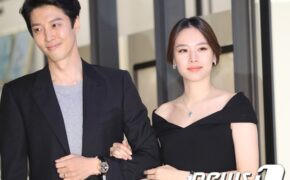 Lee Dong Gun tháp tùng vợ bầu đi dự sự kiện