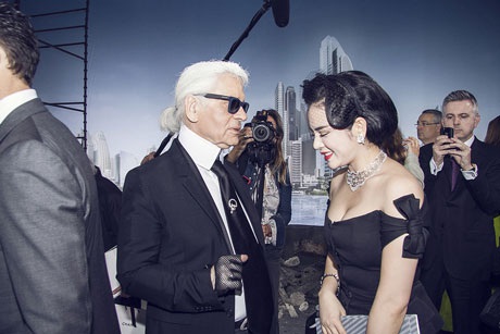 Ông Karl Lagerfeld khen ngợi bộ trang phục Lý Nhã Kỳ từng mặc tại LHP Cannes