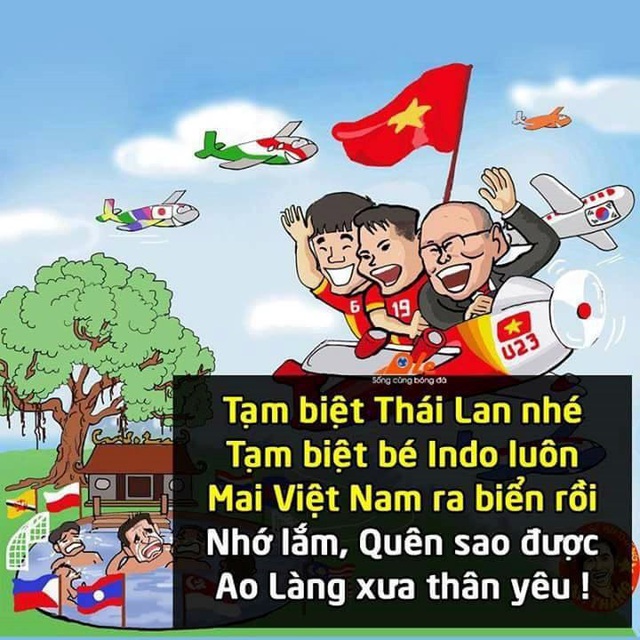 Cổ động viên hào hứng làm hẳn một bài thơ cổ vũ cho các chàng trai trong trận chung kết U23 châu Á sau bao năm Việt Nam chật vật ở đấu trường Đông Nam Á