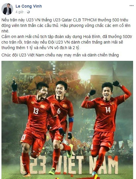 Các sao Việt hứa thưởng cho U23, đã có những ai thực hiện lời hứa? - 7