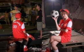 Thích thú ngắm Hari Won hóa thân thành cầu thủ Công Phượng